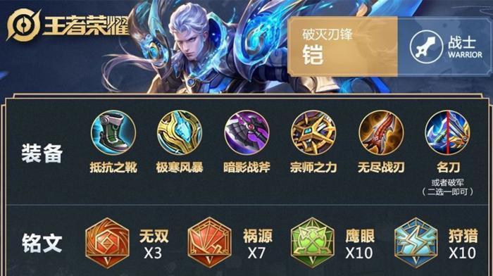 铠的最强出装是什么？铭文怎么搭配？